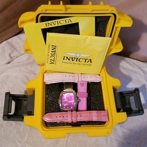 Beautiful Invicta Lupah Watch with pink Perl face